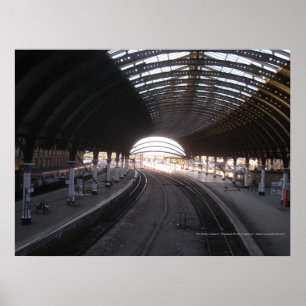 Station de train de York, Angleterre - affiche