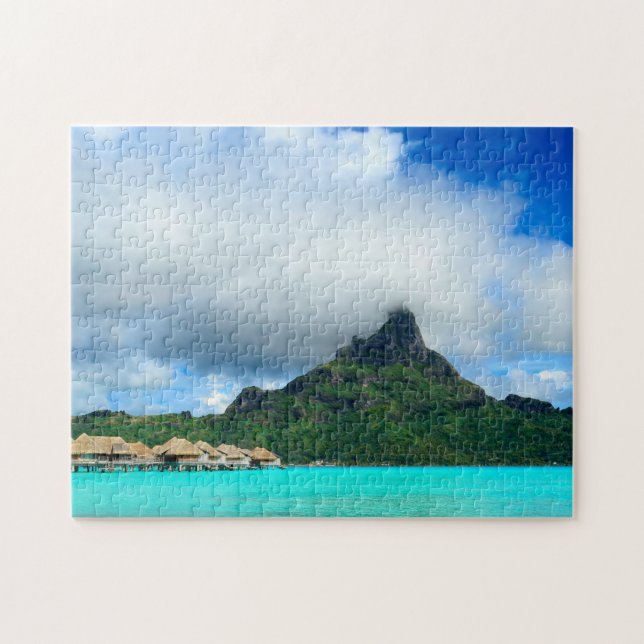 Station de vacances tropicale sur le puzzle (Horizontal)