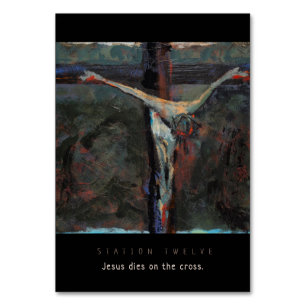 Station Douze, Jésus meurt sur la croix, Carte de