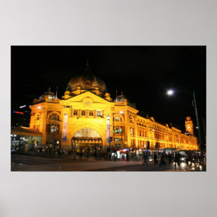 Station Melbourne Australie - affiche de Flinders