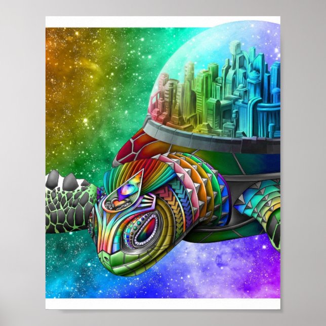 Station spatiale Terrapin — Affiche d'art de Tortu (Devant)