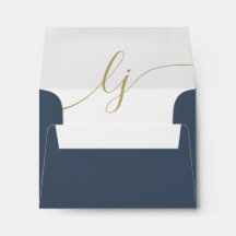 Stationery personnalisée Simple Script Marine Gold