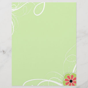 Stationery simple et moderne avec fleurs