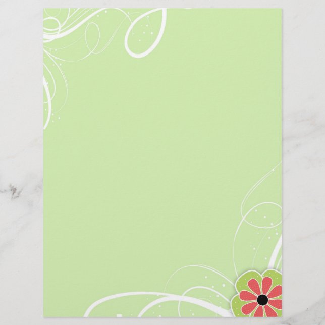 Stationery simple et moderne avec fleurs (Devant)