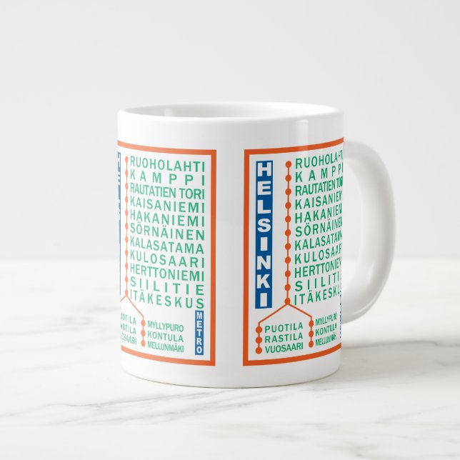 Stations de métro Helsinki tasses (Devant droit)