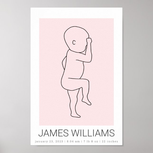 Statistiques de naissance de bébé Poster personnal (Devant)