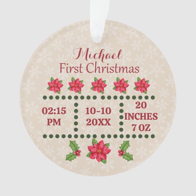 Statistiques de naissance de nouveau-né Noël, Anno (devant)