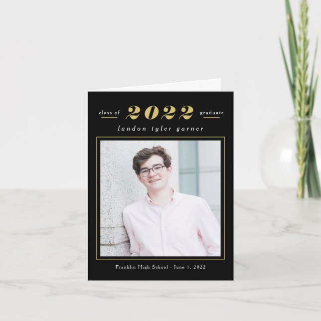 Stats simples Carte de remerciements photo de grad (Devant)