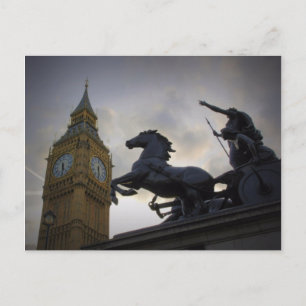 Statue Boadicea - Tour Elizabeth - Carte postale