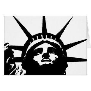 Statue d'Art Pop Noir & Blanc de la Liberté