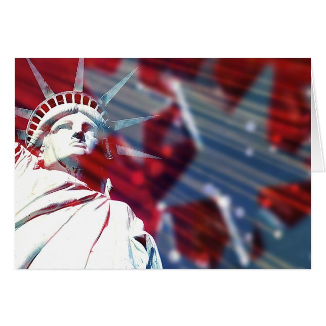 Statue de carte de liberté (Devant horizontal)