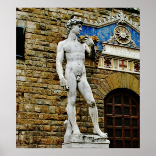 Statue de David, Florence, Italie Poster