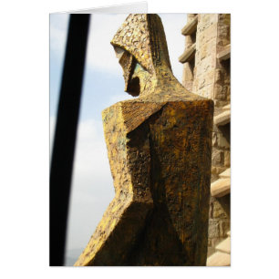 Statue de Gaudi Jésus d'or