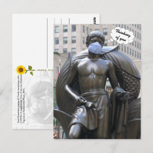 Statue de jeunesse, Pensant à vous - Carte postale