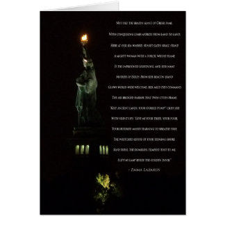 Statue de la liberté à la nuit/au poème d'Emma