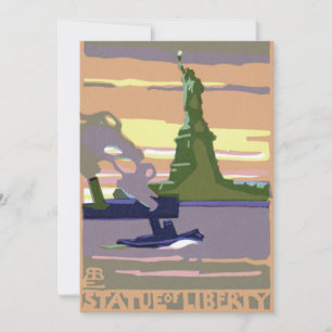 Statue de la Liberté à New York, Voyage Vintage