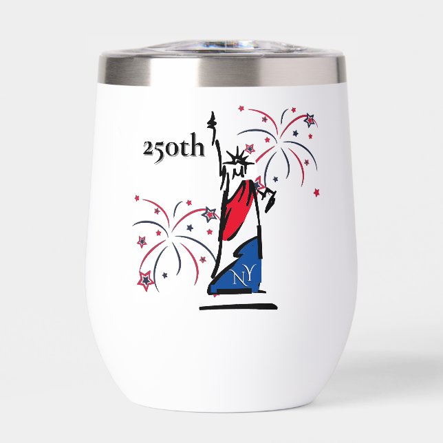 Statue de la Liberté avec feux d'artifice 250e Ind (Avant)