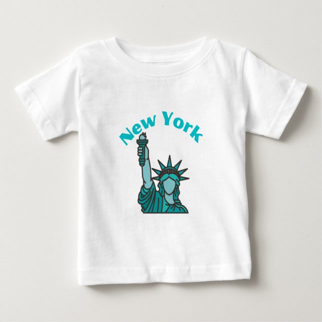 Statue de la Liberté de New York en T-shirt Turquo (Devant)
