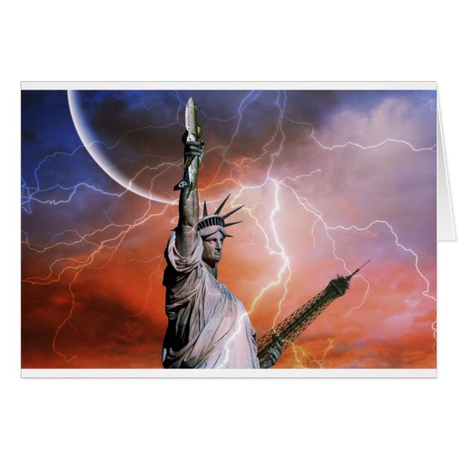 Statue de la Liberté Éclair. (Devant horizontal)