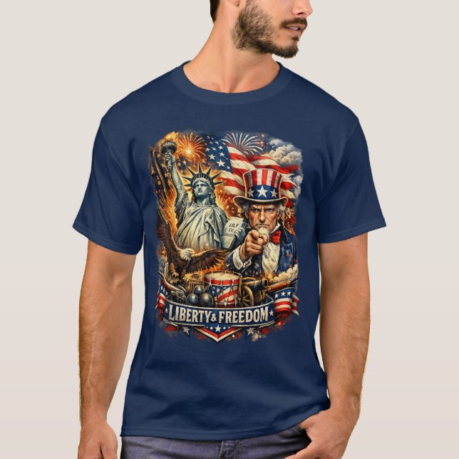 Statue de la Liberté et T-shirt de la liberté d'On (Devant)