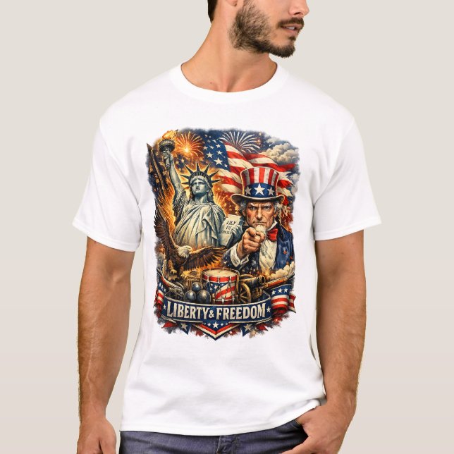 Statue de la Liberté et T-shirt de la liberté d'On (Devant)
