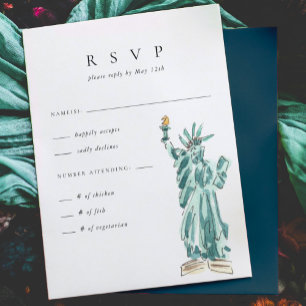 Statue de la Liberté New York City Wedding RSVP
