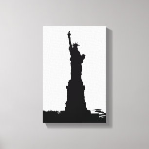 Statue de la Liberté Silhouette Toile enveloppée
