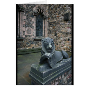 Statue de lion - Château d'Édimbourg