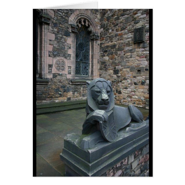 Statue de lion - Château d'Édimbourg (Devant)