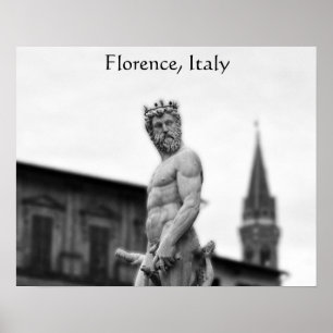 Statue de Neptune, Florence, Poster