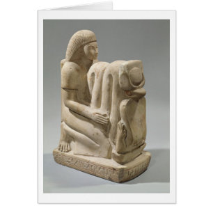 Statue de Setau presenting the cobra goddess Nekhb