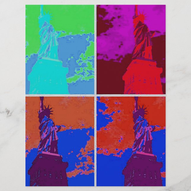 Statue de style pop art de la liberté (Devant)