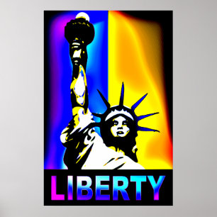 Statue des affiches de liberté