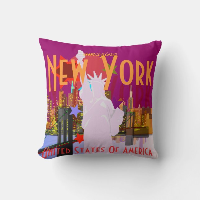 Statue d'horizon de New York City de coussin des (Recto)