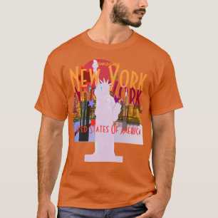 Statue d'horizon de New York City de T-shirt de