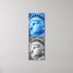 Statue en Gris Bleu de la Liberté Toile enveloppée