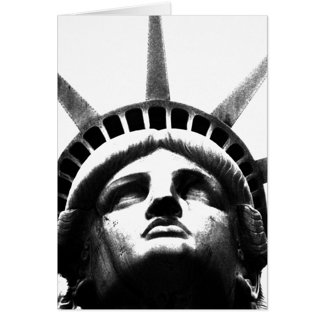Statue noire et blanche de la Liberté (Devant)