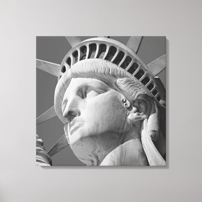 Statue noire et blanche de la Liberté Toile envelo (Recto)