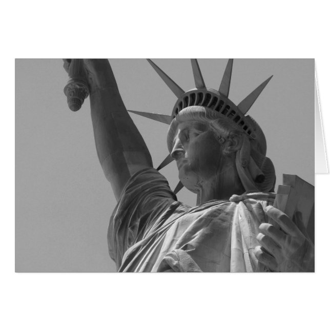 Statue noire et blanche de Liberty New York (Devant horizontal)