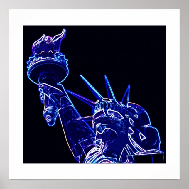 Statue of Liberty Poster Print with White Borders (Devant)