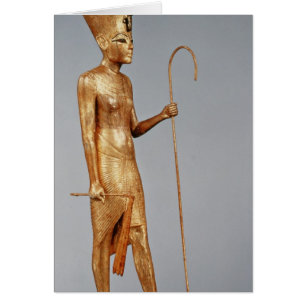 Statuette de roi utilisant la couronne rouge de