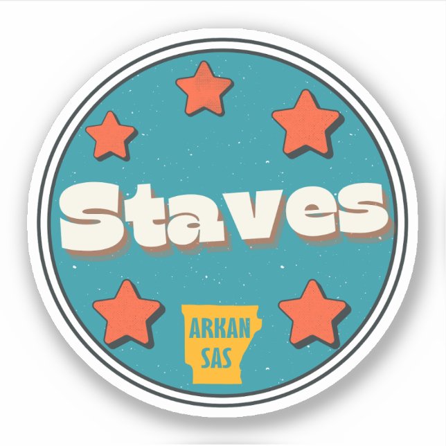 Staves, Arkansas  Autocollant (Devant)