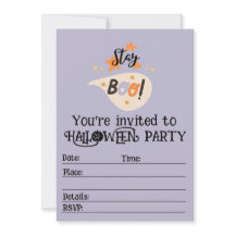 Stay Boo Halloween invitation à la fête d'Hallowee