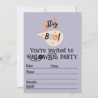 Stay Boo Halloween invitation à la fête d'Hallowee