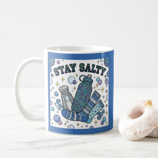Stay Salty Dysautonomia/POTS Personalized Mug (Avec donut)