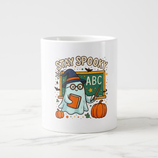 Stay Spooky Ghost Teacher Mug for Halloween (Devant)