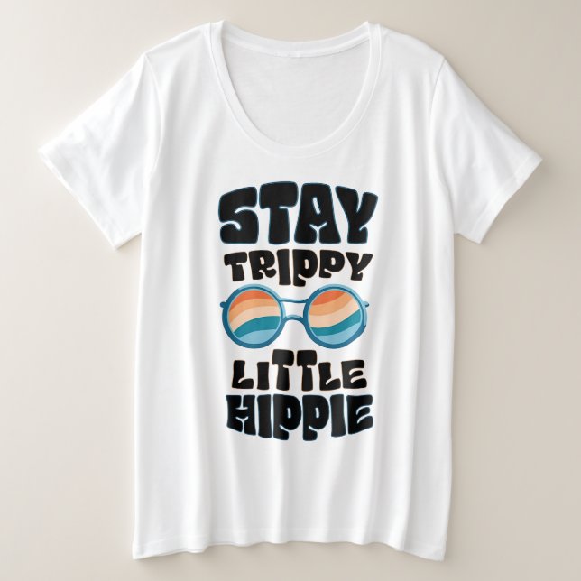 Stay Trippy Little Hippie - Retro Psychedelic Desi (Design devant)