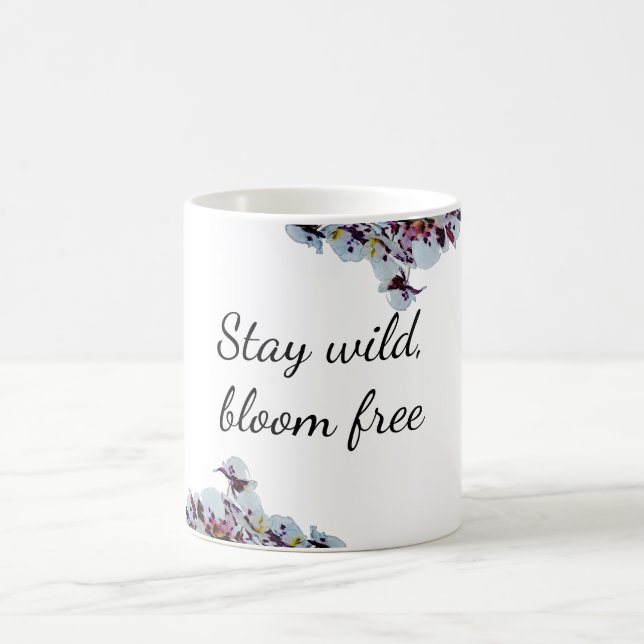 Stay Wild, Bloom Free - Orchid Art Mug (Centre)