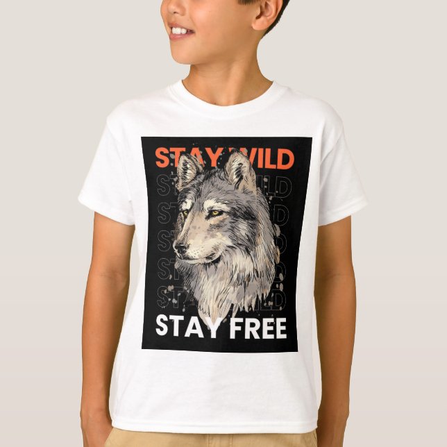 Stay Wild, Stay Free" Adventure T-shirt (Devant)