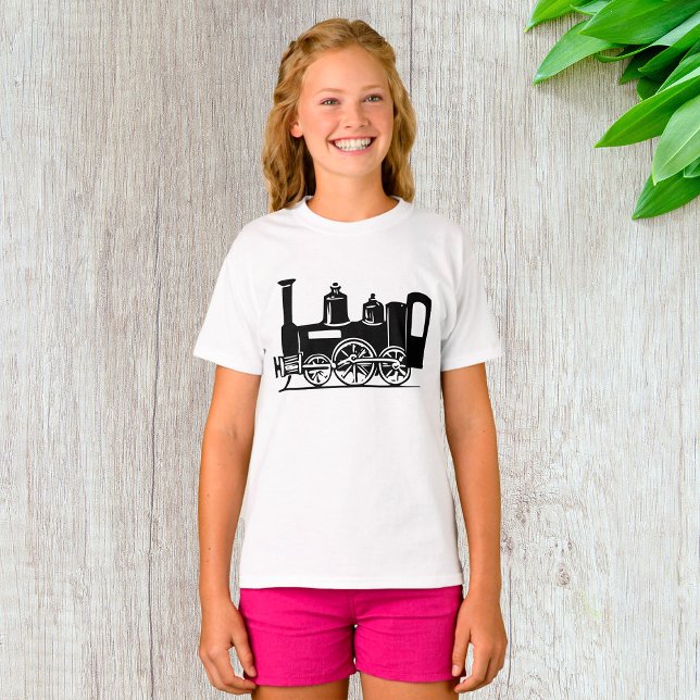 Steam Locomotive Girls T-Shirt (Créateur téléchargé)